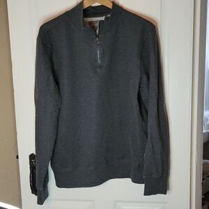 Classic Peter Werth London 1/4 Zip Sweater Large Grey